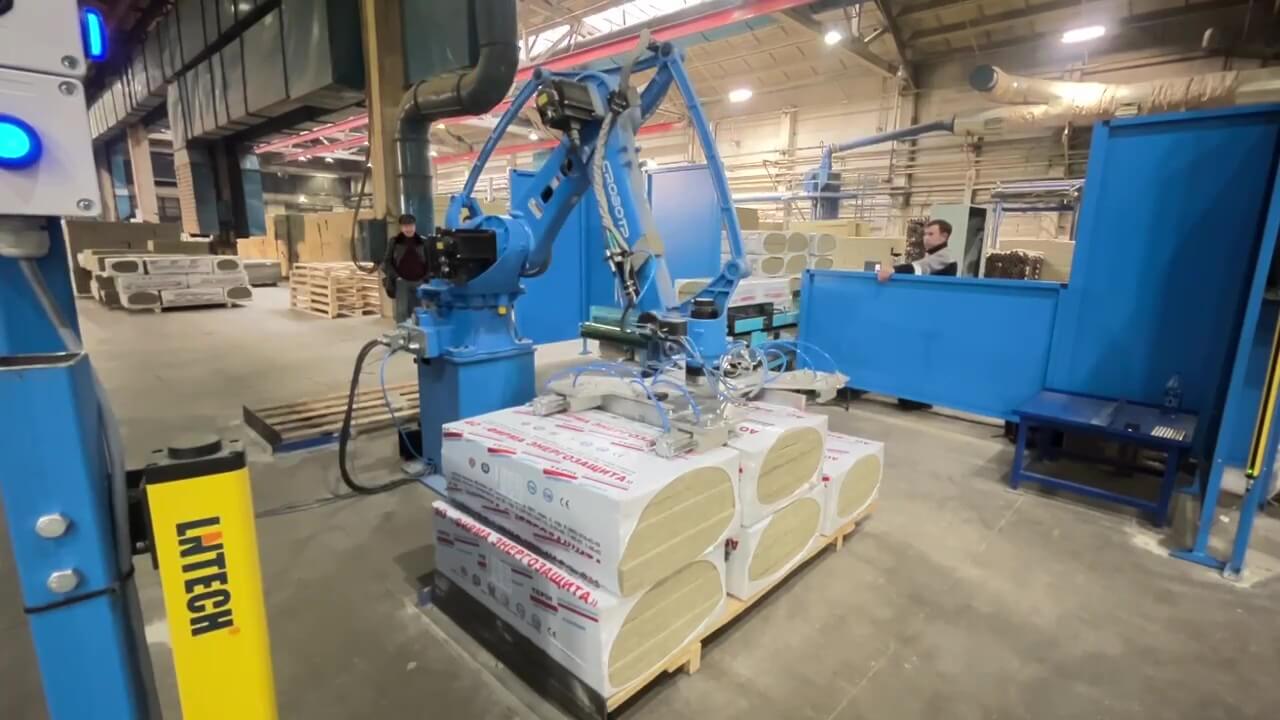 Робот для паллетирования минуральной ваты Робот для паллетирования минеральной ваты