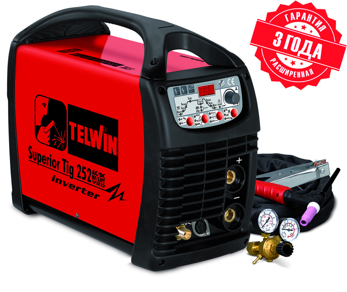 Сварочный аппарат TELWIN SUPERIOR TIG 252 AC/DC VRD